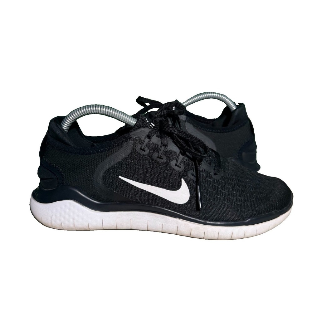 Nike Free RN 2018 Running Shoes Black White Sneakers Women's Size 8 942837-001